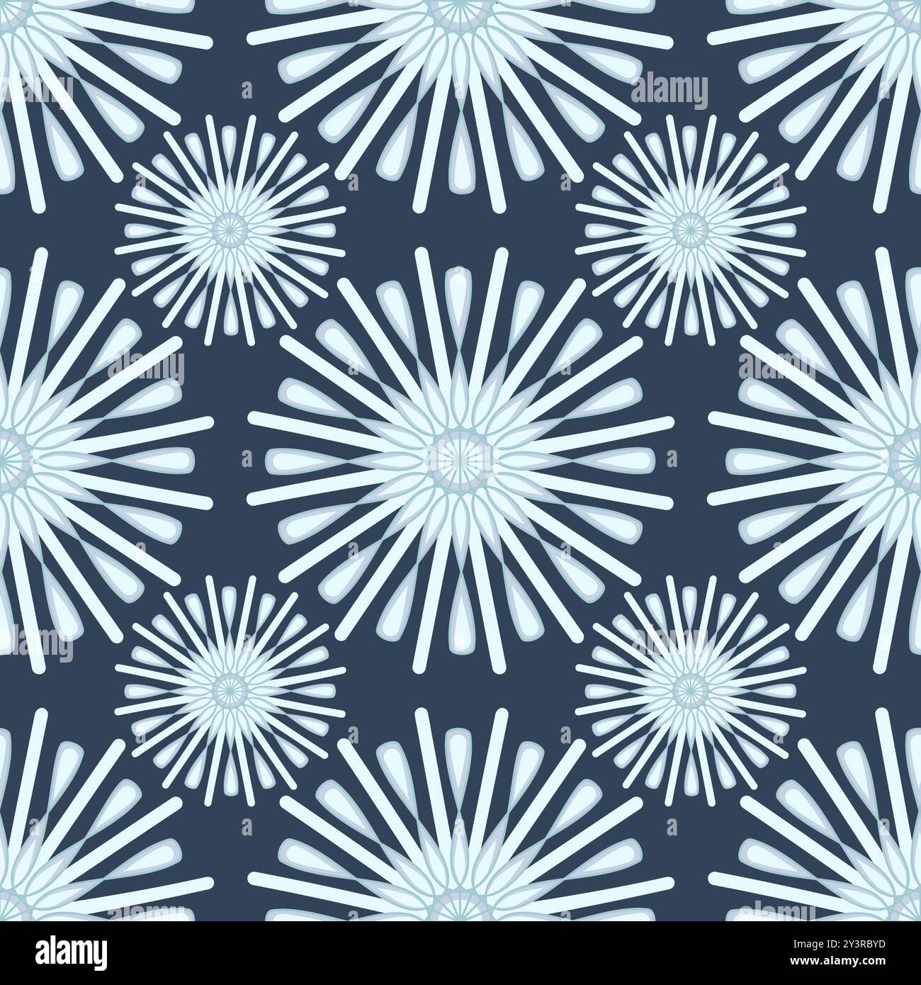 Snowflakes seamless holiday pattern vector illustration Stock Vector