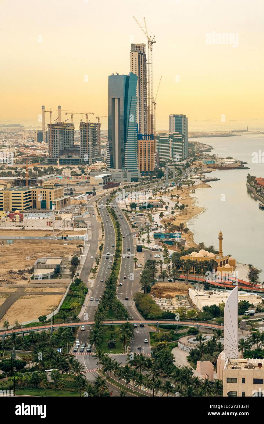 Jeddah Saudi Arabia Jan 1 2024 Skyline Arial View Jeddah City 