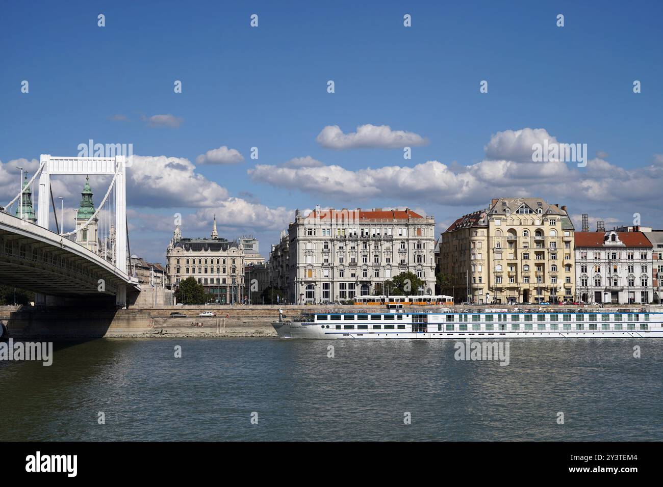 Budapest is full of buildings with ornate baroque decorations dating from the late 1800s and early 1900s Stock Photo