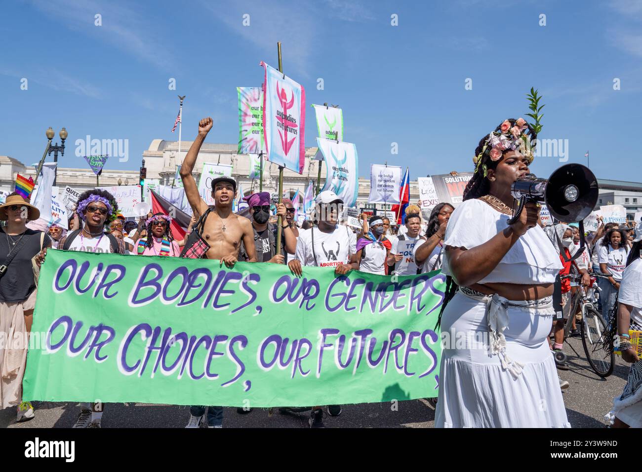 Washington, USA. 14th Sep, 2024. Protesters gather for the Gender ...