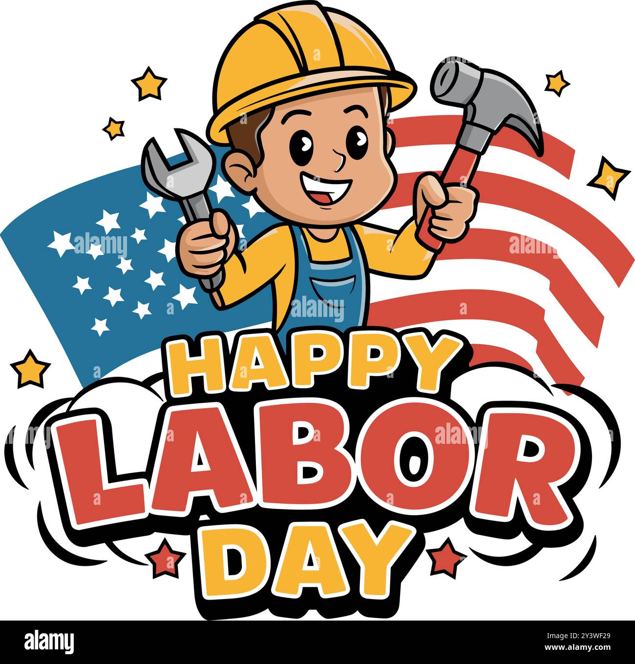 Happy labor day stock vector image art alamy