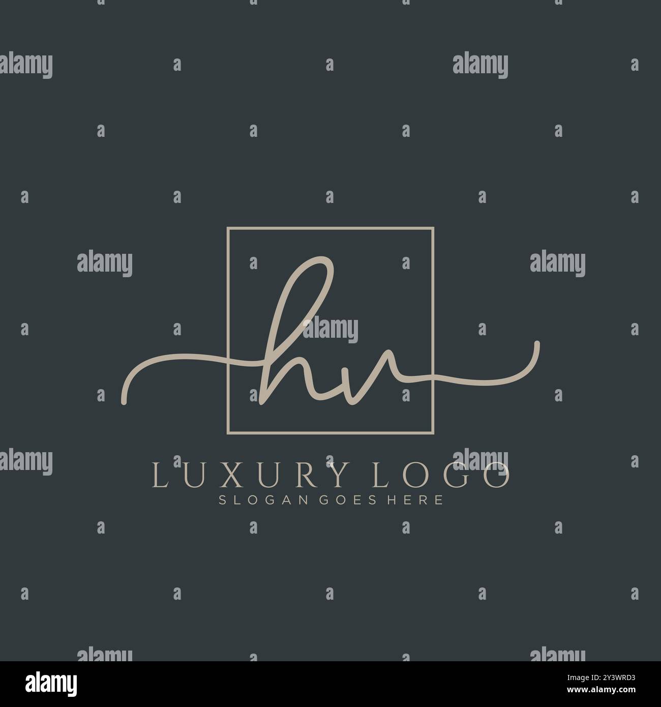 HV Initial handwriting logo design Stock Vector Image & Art - Alamy