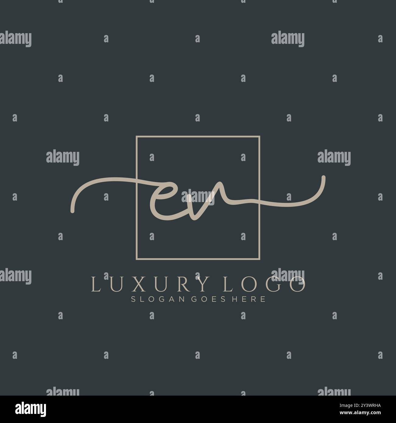 EV Initial handwriting logo design Stock Vector Image & Art - Alamy