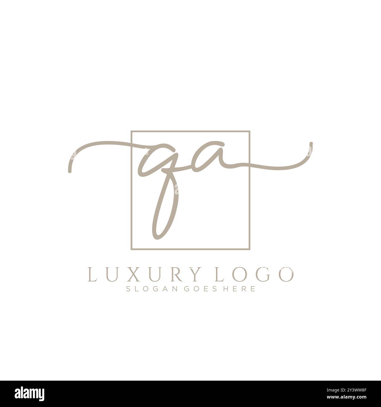 QA Initial handwriting logo design Stock Vector Image & Art - Alamy