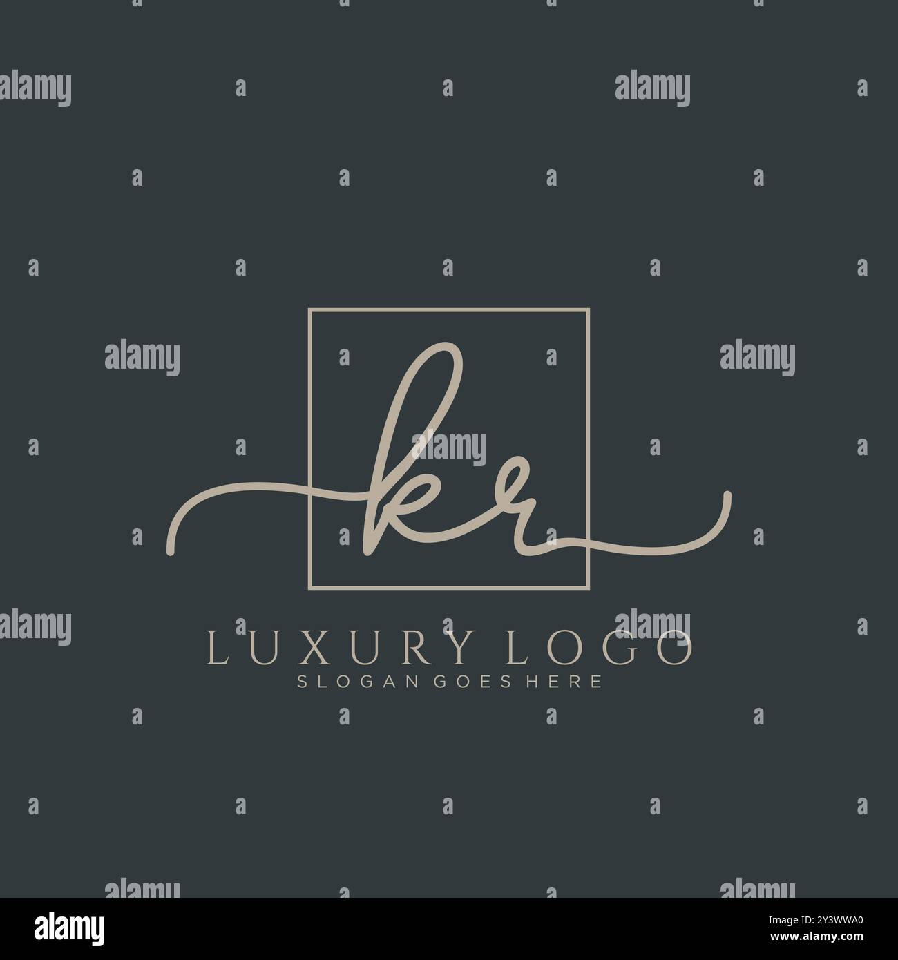 K R Initials Kr initials logo hi-res stock photography and images - Alamy