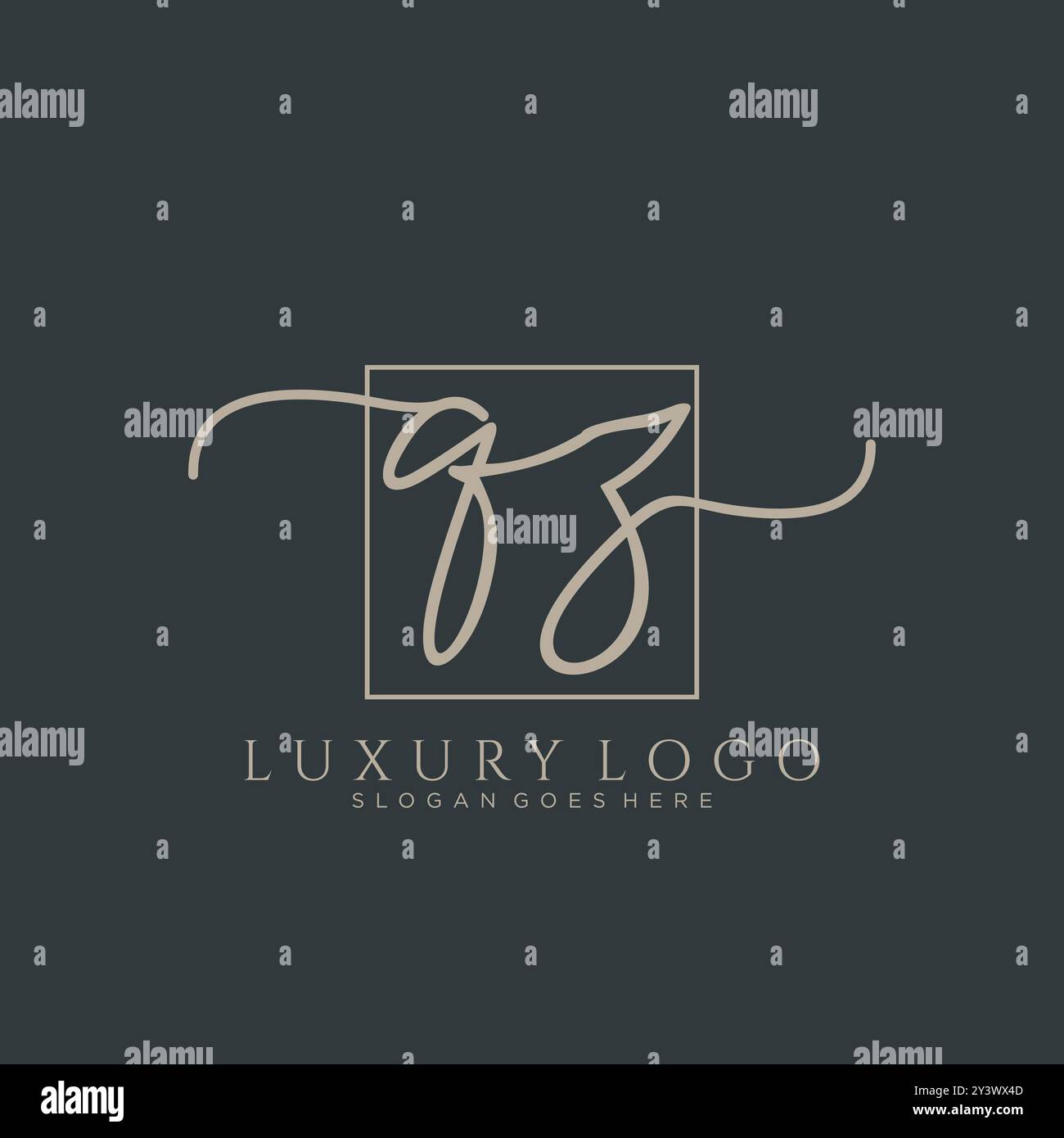 QZ Initial handwriting logo design Stock Vector Image & Art - Alamy