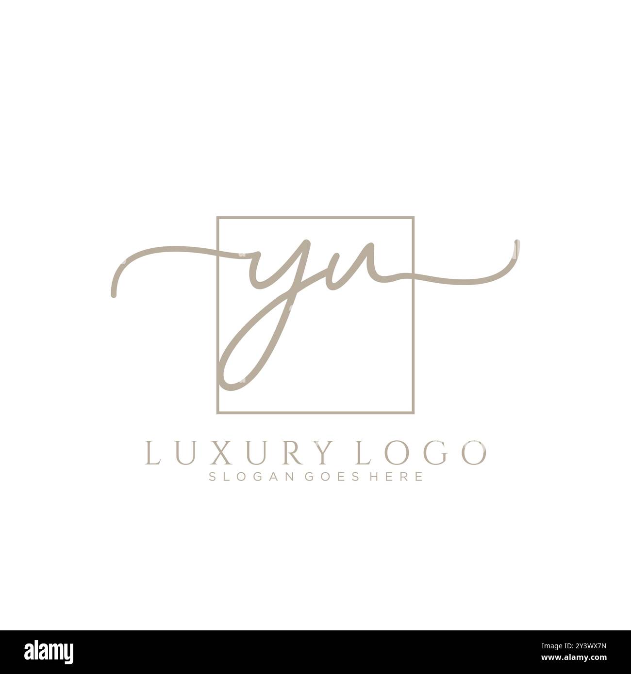 Yu initials logo hi-res stock photography and images - Alamy