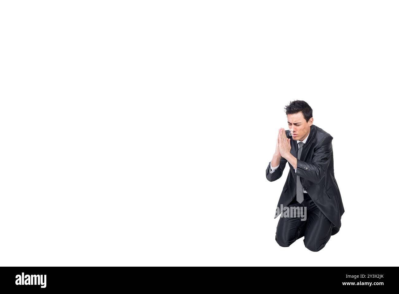 Man on knees beg hi-res stock photography and images - Alamy