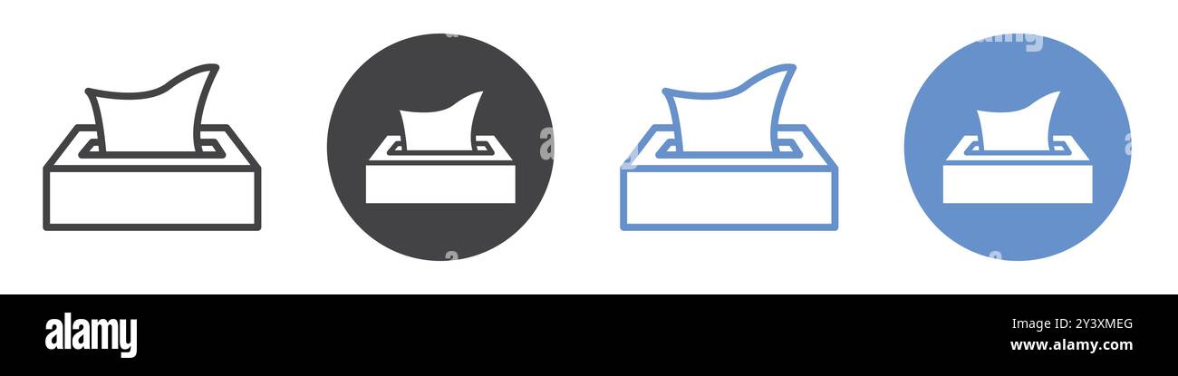 Wipes pack icon Vector symbol or sign set collection in black and white ...