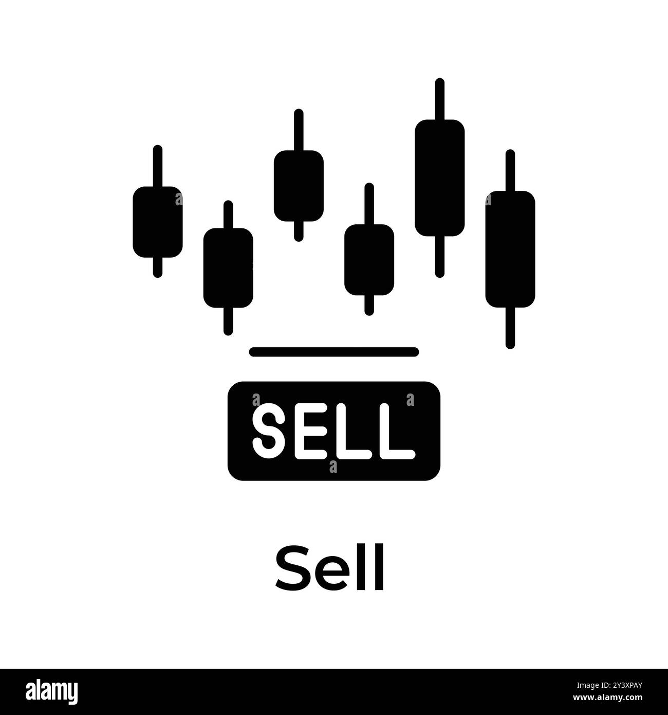 Stock trading vector design, Sell stock icon editable style Stock ...