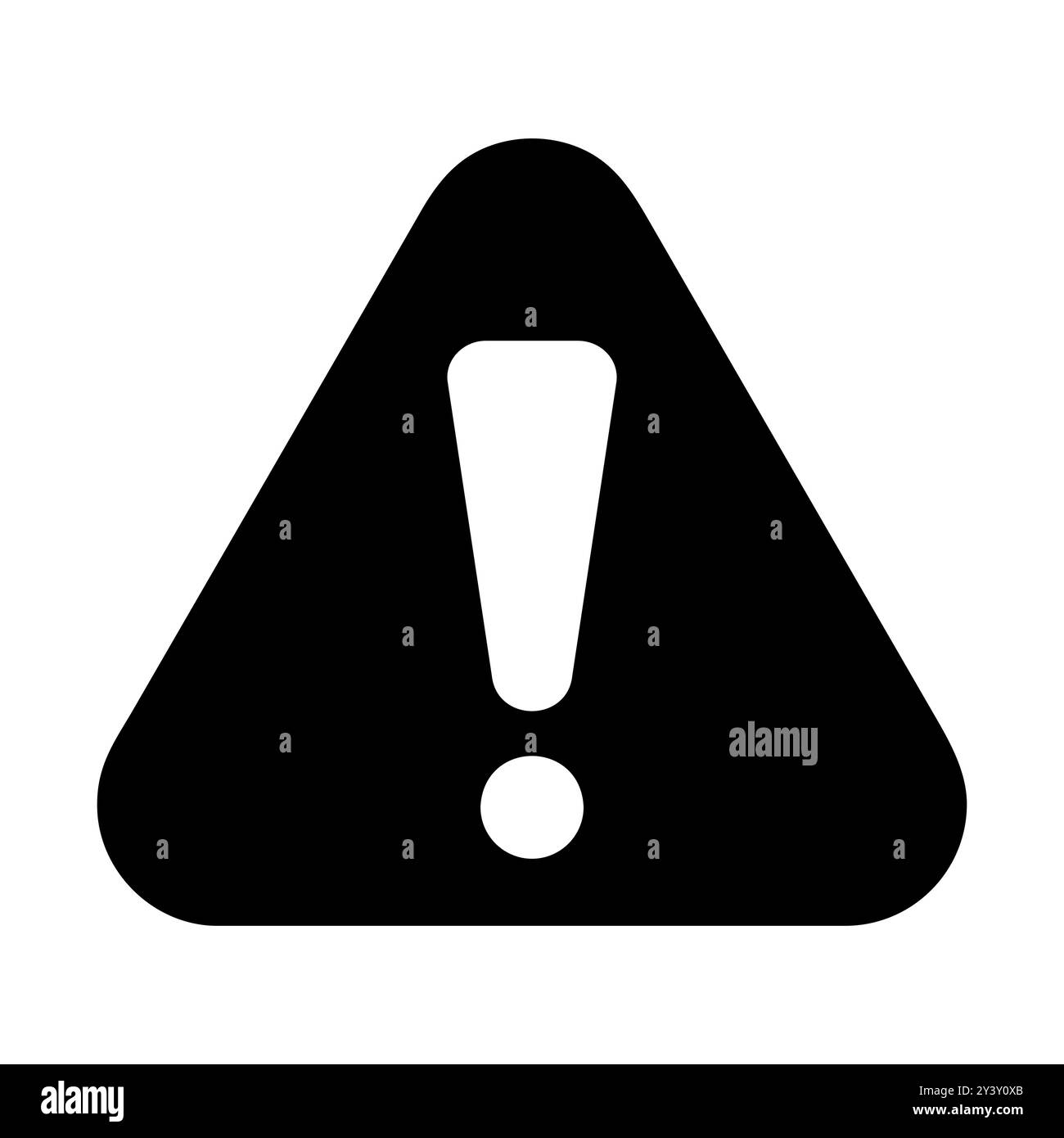 Attention sign with exclamation mark vector icon. Risk sign. Danger ...