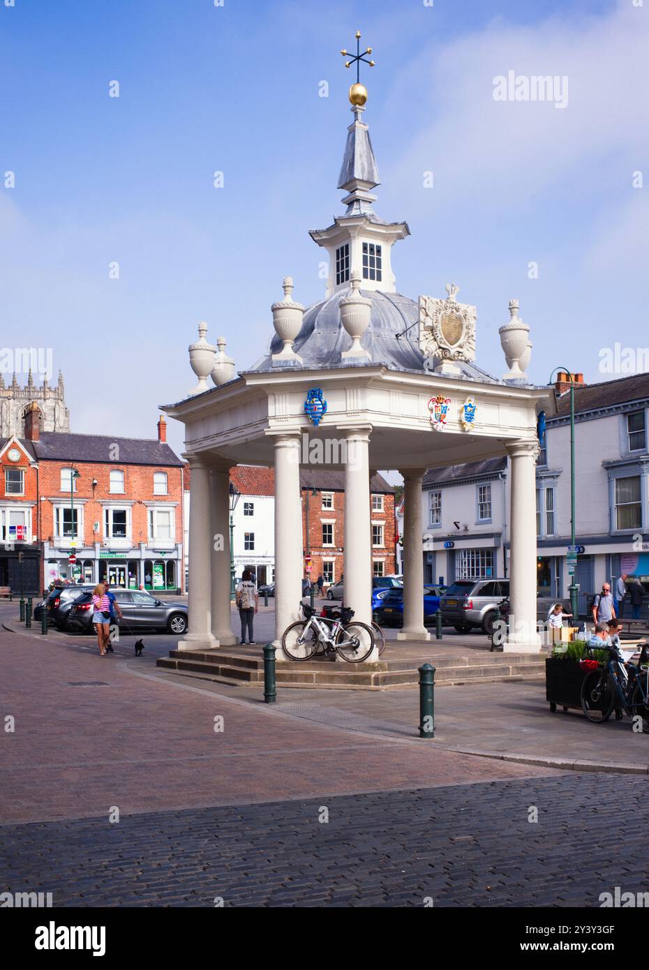 Grade I listed 18th century market cross in Beveley town centre Stock Photo