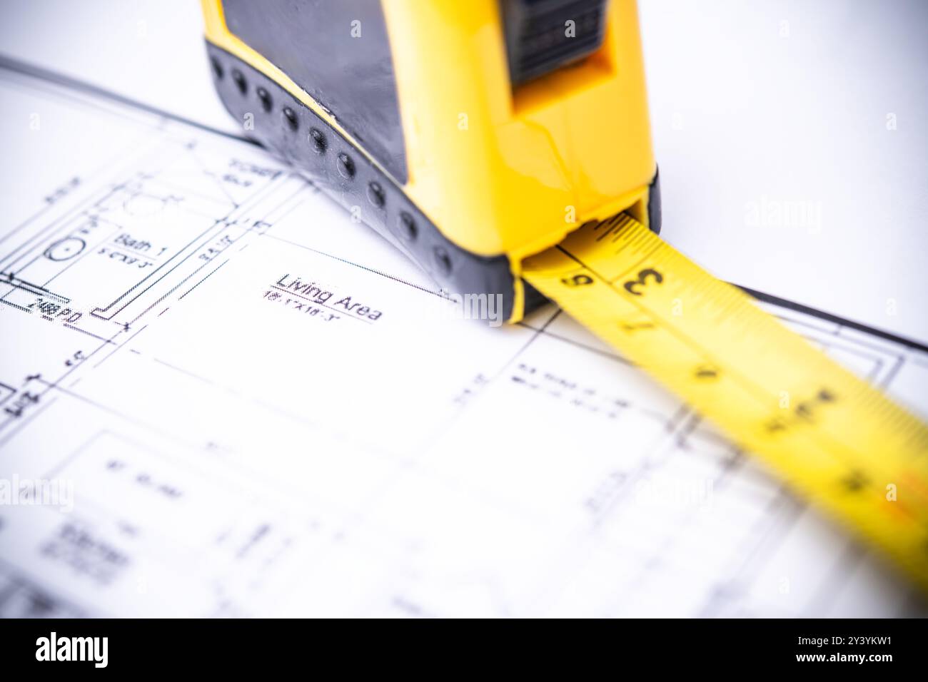 Detailed architectural floor plan hi-res stock photography and images