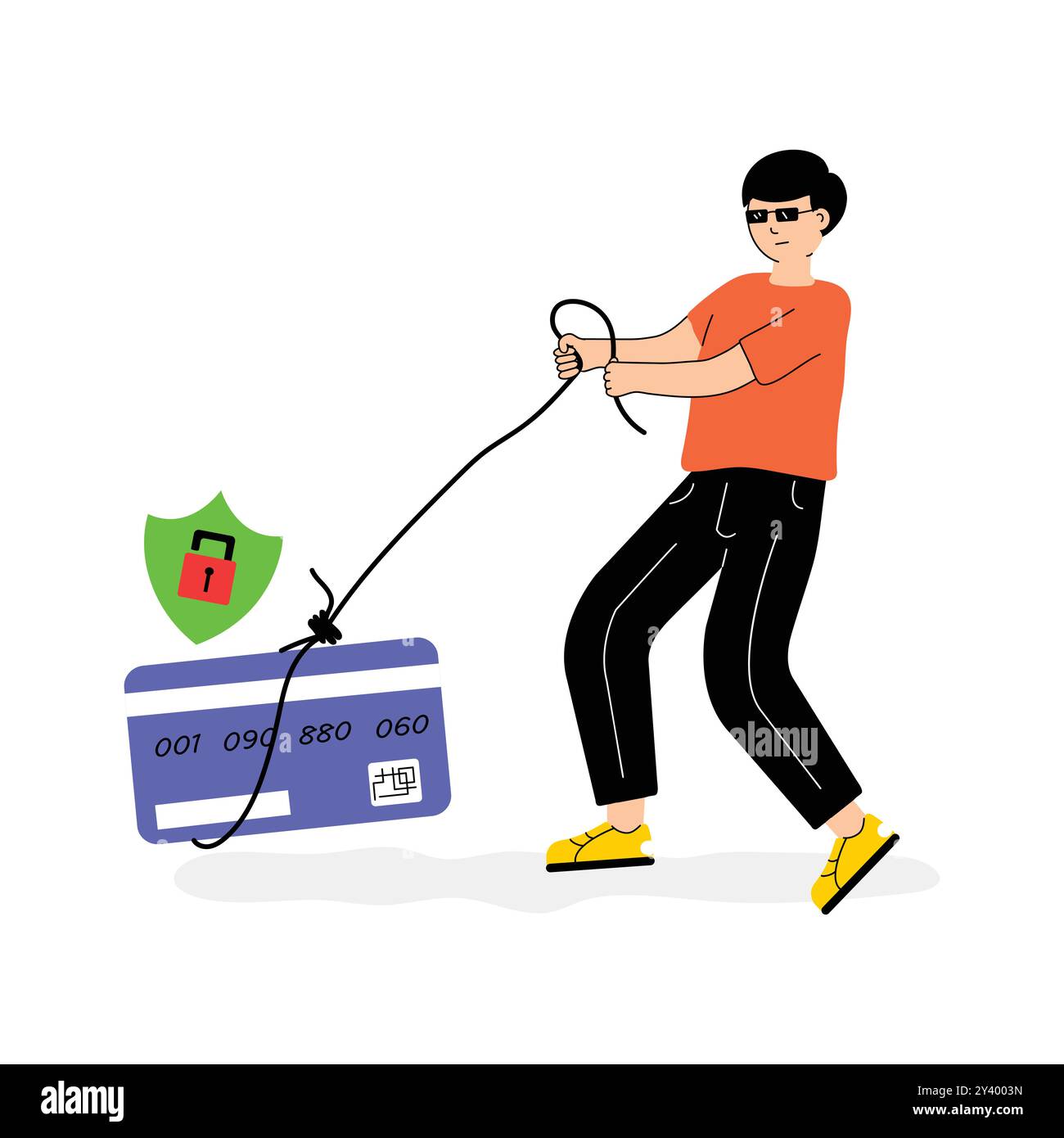 Creatively crafted card hacker flat illustration Stock Vector Image ...