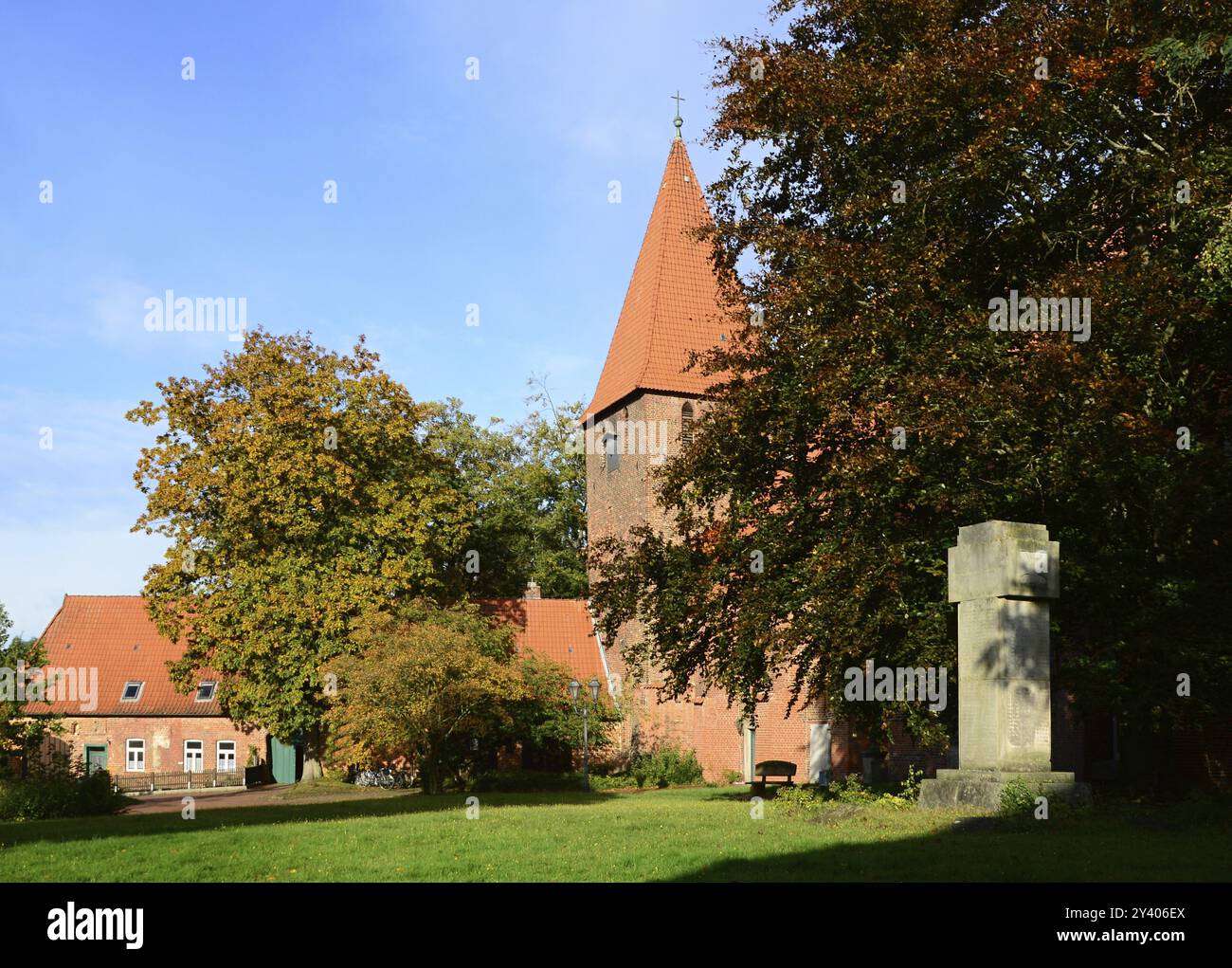 Historical Monastery in the Village Ebstorf, Lower Saxony, Germany, Europe Stock Photo