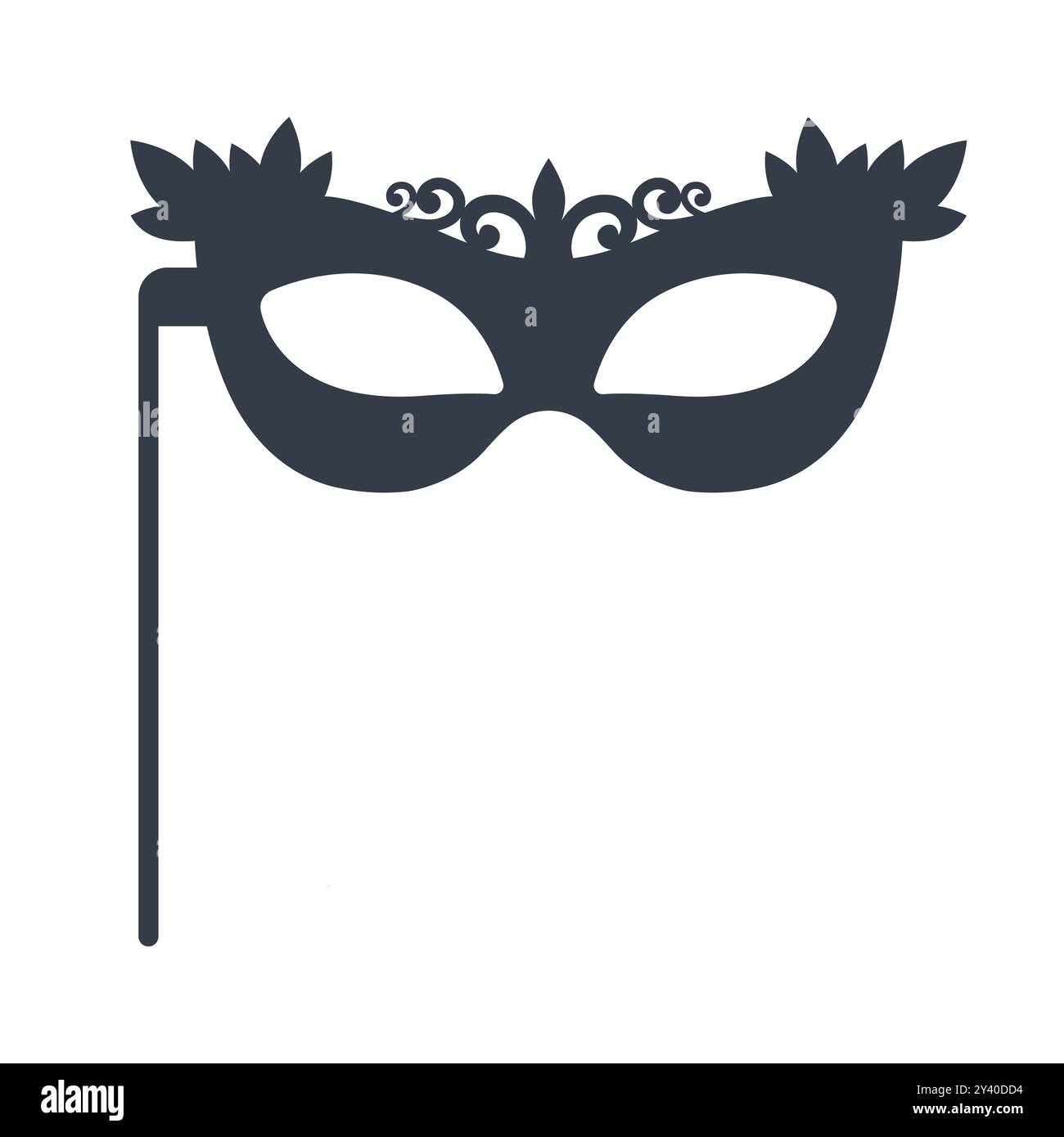 Masquerade female mask. Black icon Stock Vector Image & Art - Alamy