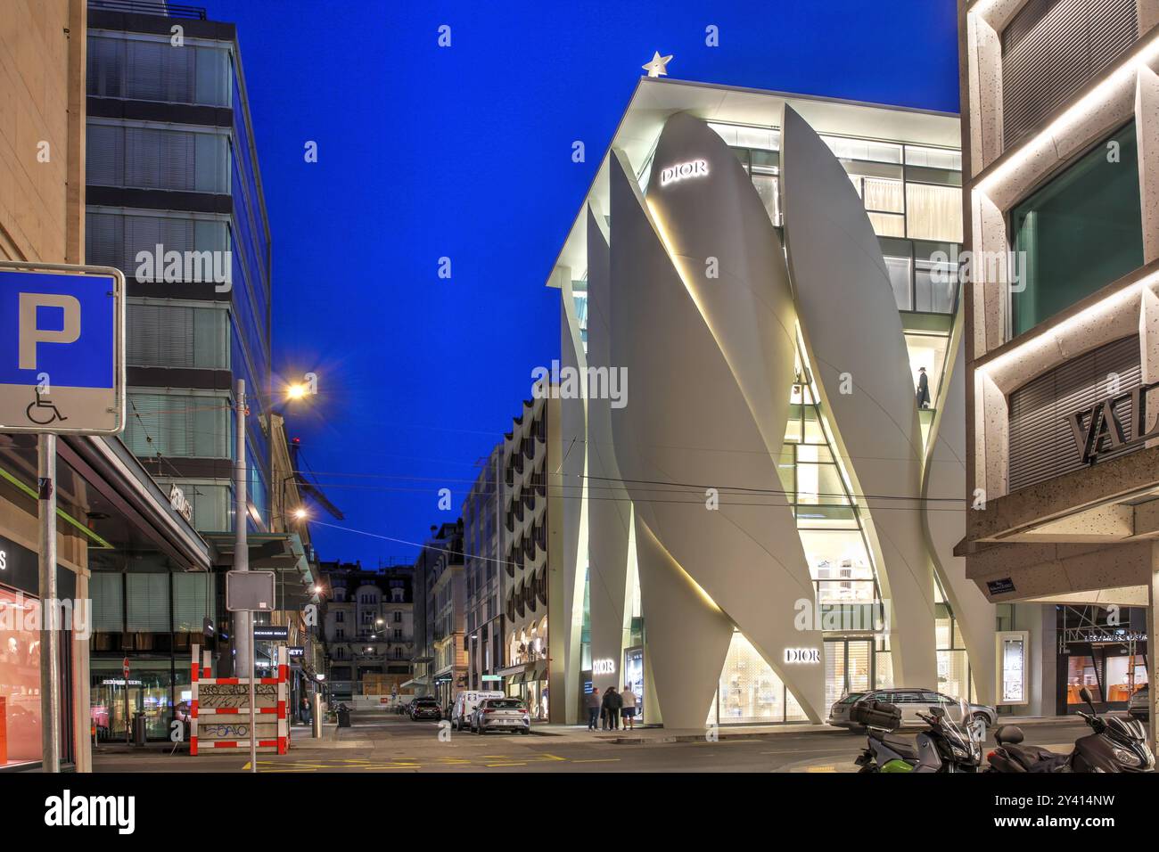 Completed in 2024, the new flagship store of Dior in Geneva ...
