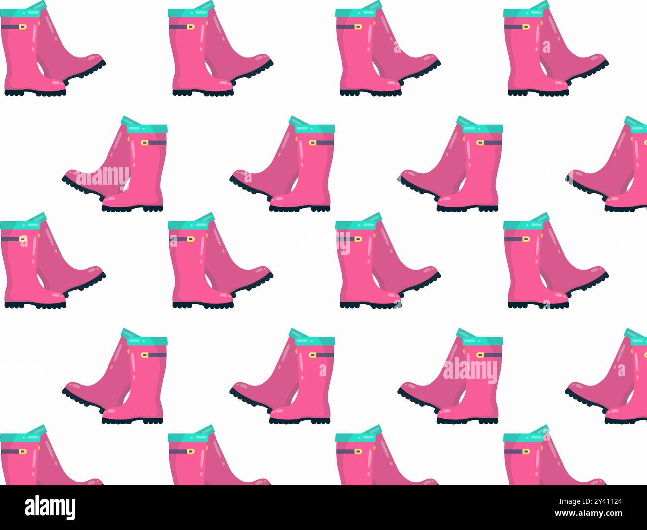 Pattern of pink rubber boots. Vector illustration Stock Vector Image ...