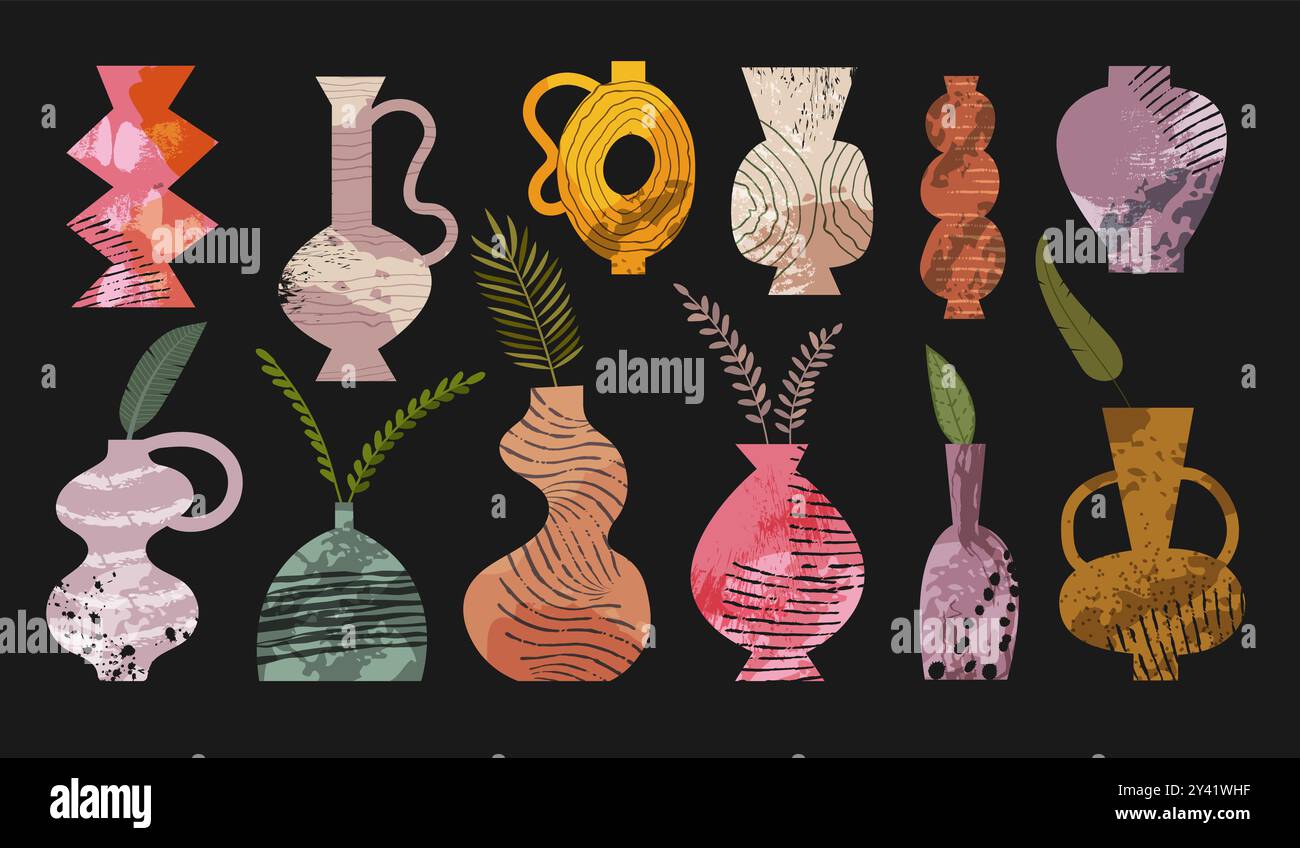 Pottery kitchen vessels Stock Vector Images - Alamy