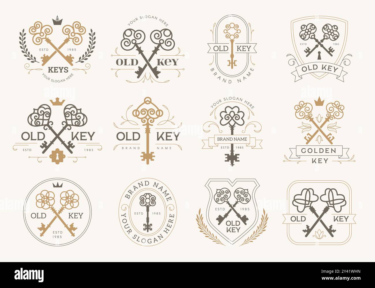 Old sign keys shop Stock Vector Images - Alamy