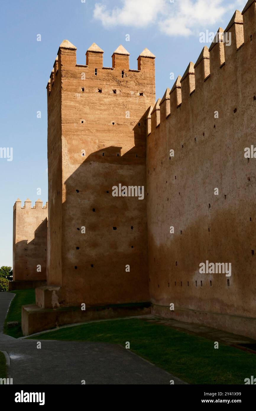 El Chellah, landscaped gardens on the site of an ancient citadel with ...