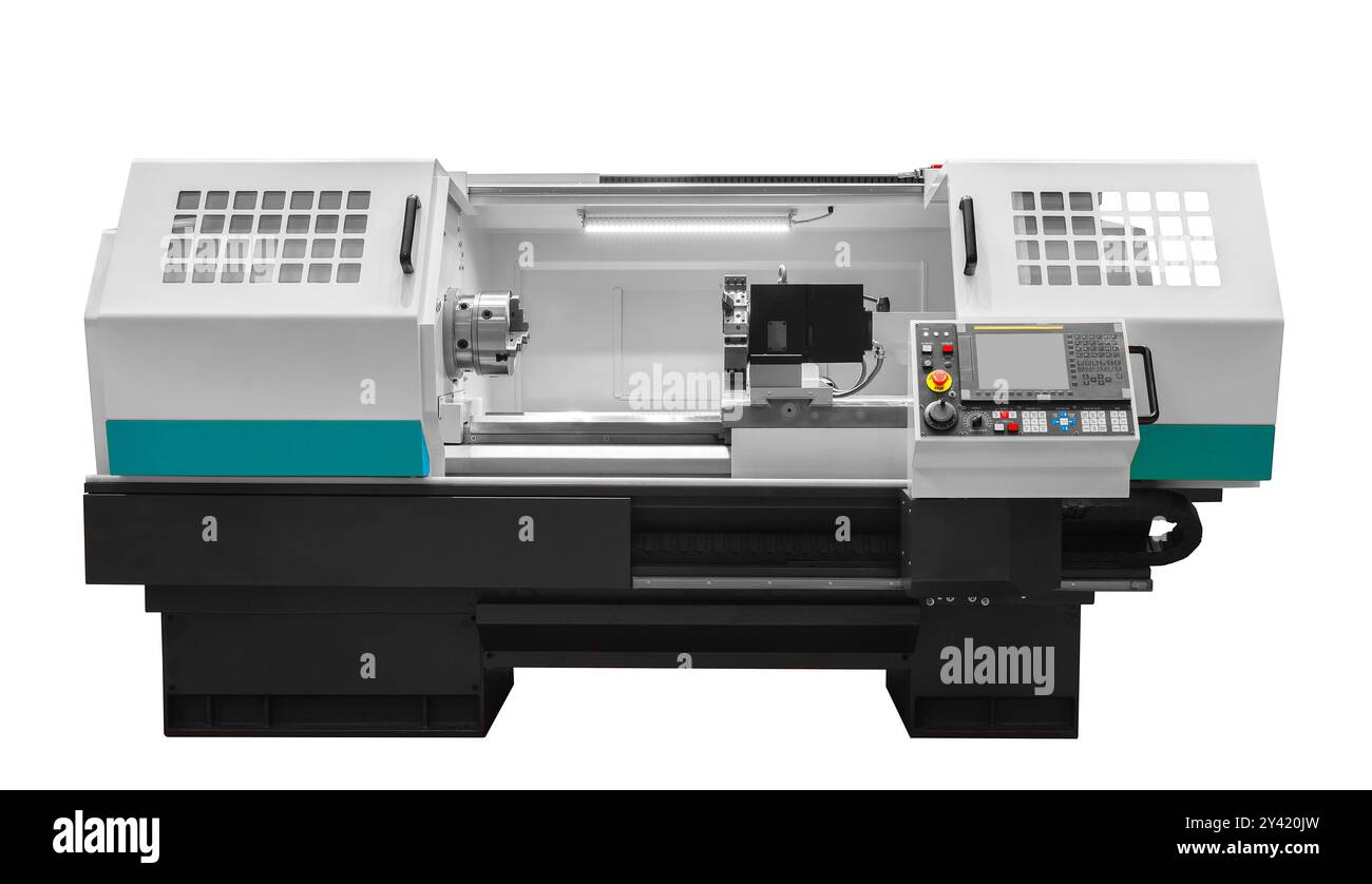 Manufacturing professional lathe machine . Industrial concept ...