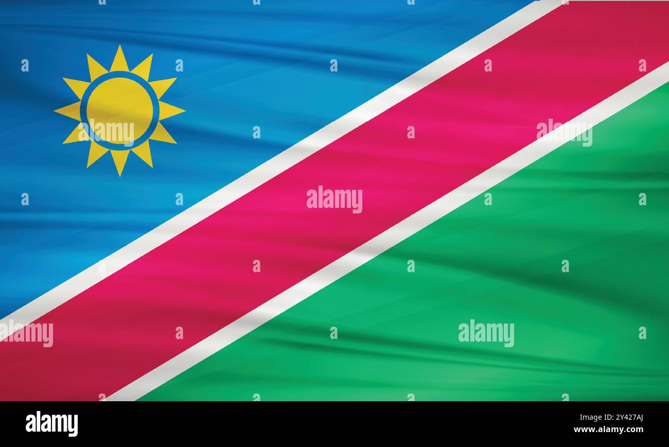 Namibia Flag and Editable Vector, Namibia Country Flag Stock Vector