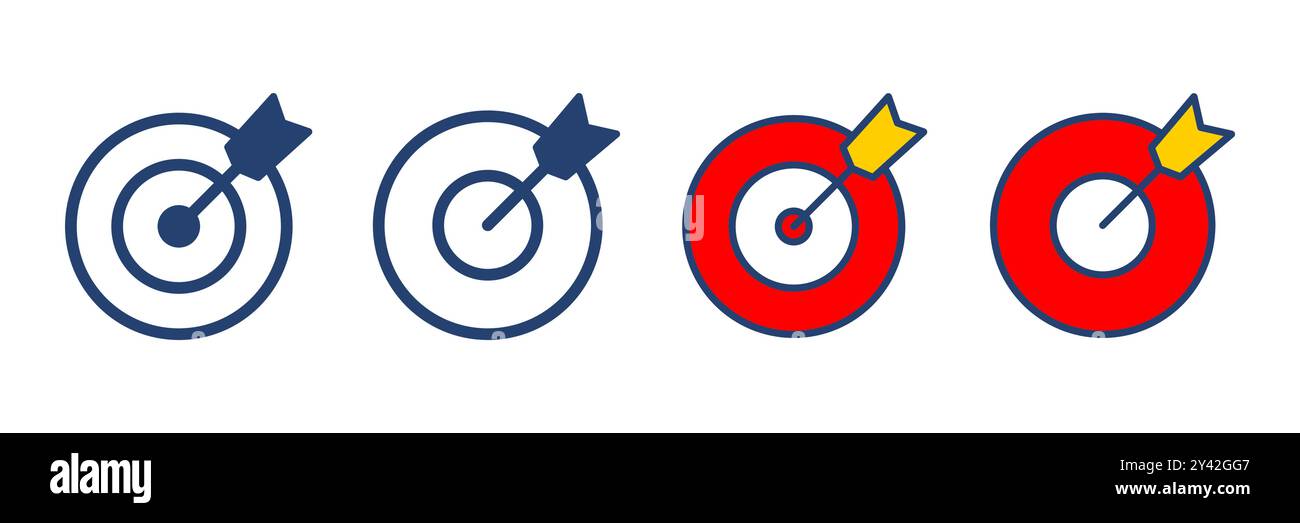 Target icon vector. goal icon vector. target marketing icon vector Stock Vector