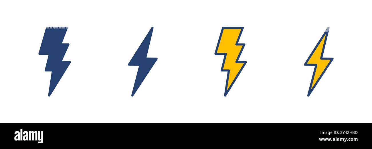 Lightning icon vector. electric icon vector. power icon. energy sign ...