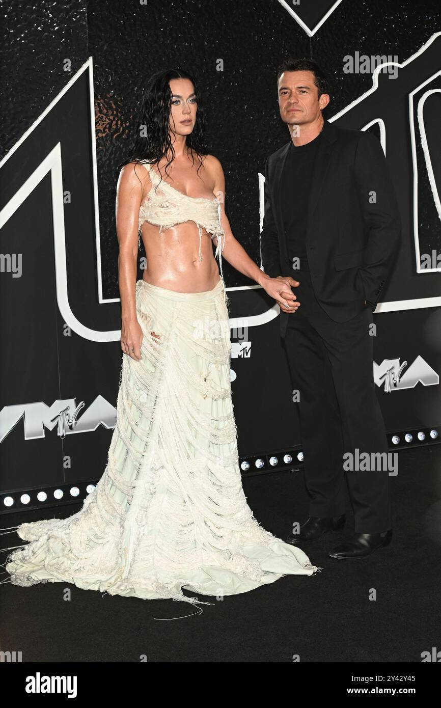 Katy Perry and Orlando Bloom attends the 2024 MTV Video Music Awards at