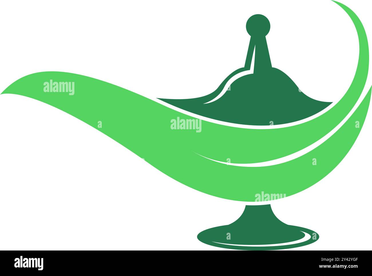 Magic lamp logo icon design template Stock Vector