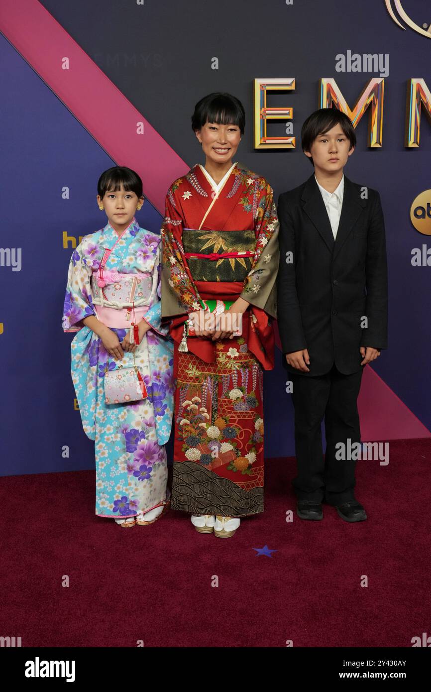 Mila Miyagawa Eriko Miyagawa And Ren Miyagawa Pose For A Red Carpet Mila Miyagawa Eriko Miyagawa And Ren Miyagawa Pose For A Red Carpet Portrait At The 76th Emmy Awards On Sunday Sept 15 2024 At The Peacock Theater In Los Angeles Photo By Jordan Straussinvision For The Television Academyap Content Services 2Y430AY 