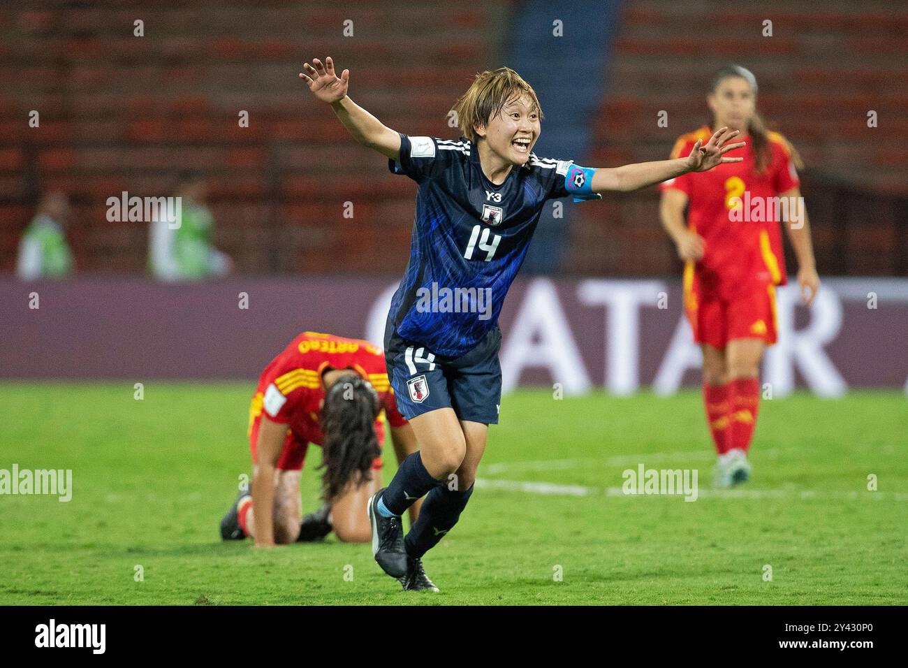 Medelin, Colombia. 15th Sep, 2024. Shinomi Koyama of Japan celebrate ...