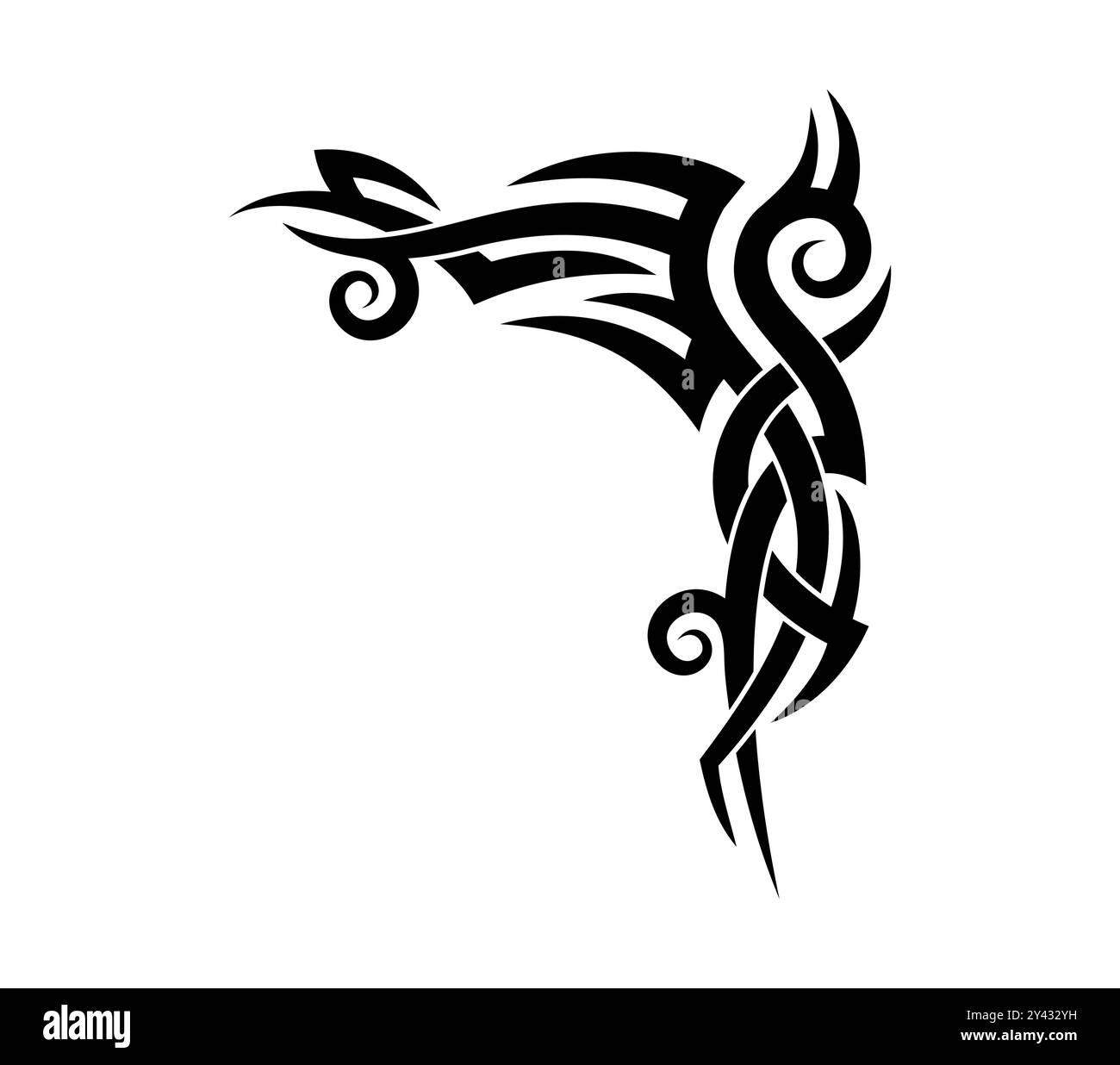 Celtic or Maori Polynesian tribal tattoo ornament and Hawaiian pattern,  vector art design. Abstract tribal tattoo, image size:1300x1236