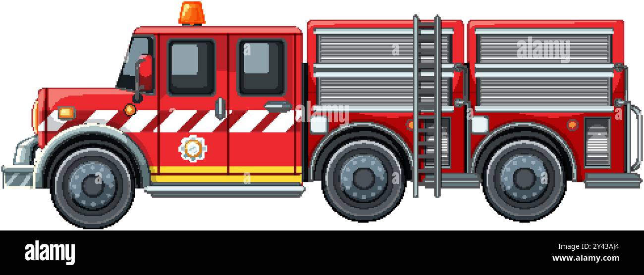 Detailed vector of a fire truck Stock Vector Image & Art - Alamy