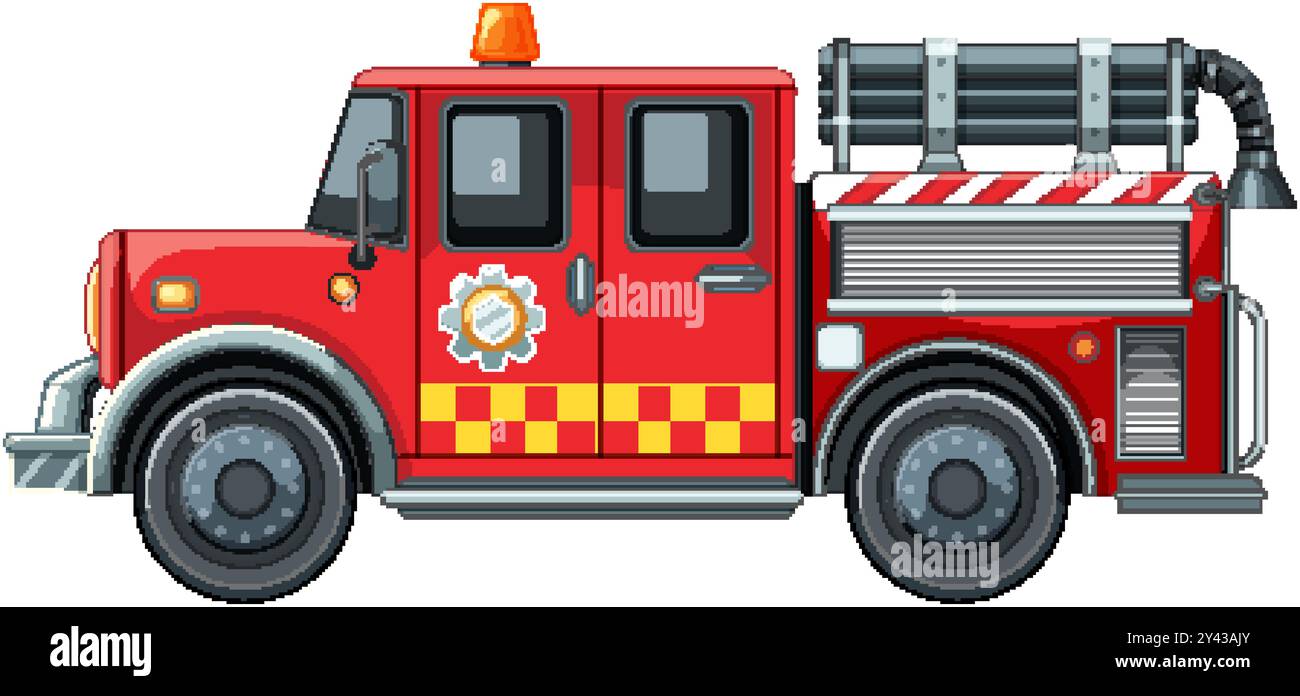Detailed vector image of a fire truck Stock Vector Image & Art - Alamy