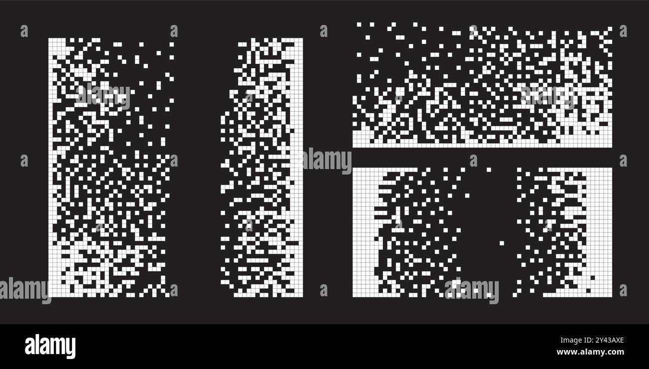 Pixel disintegration background. Decay effect. Dispersed dotted pattern ...