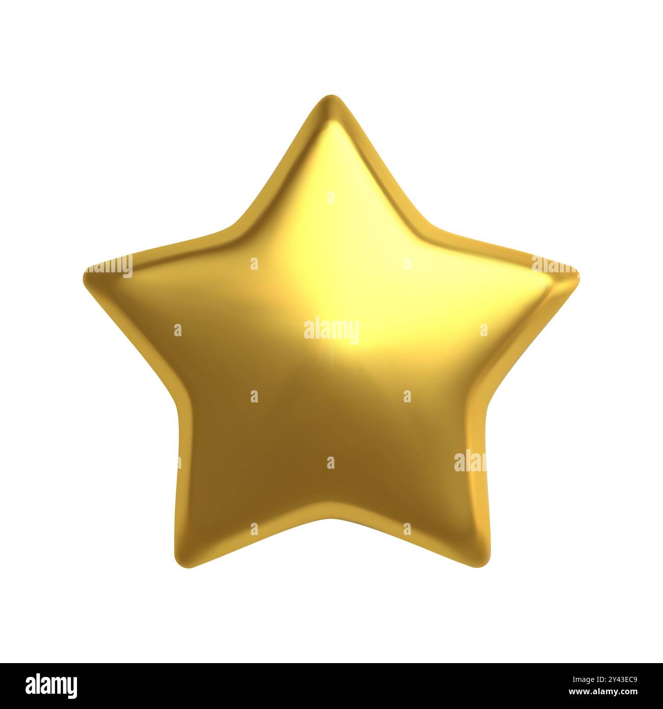3D Golden star on white background Vector illustration Stock Vector ...