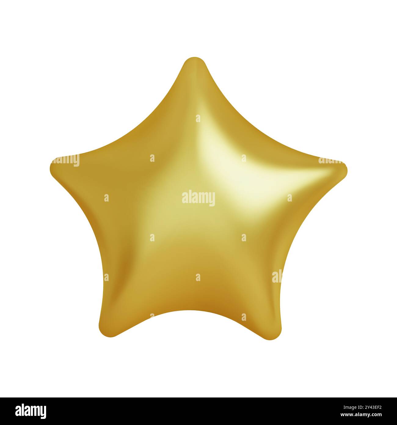 3D Golden star on white background Vector illustration Stock Vector ...