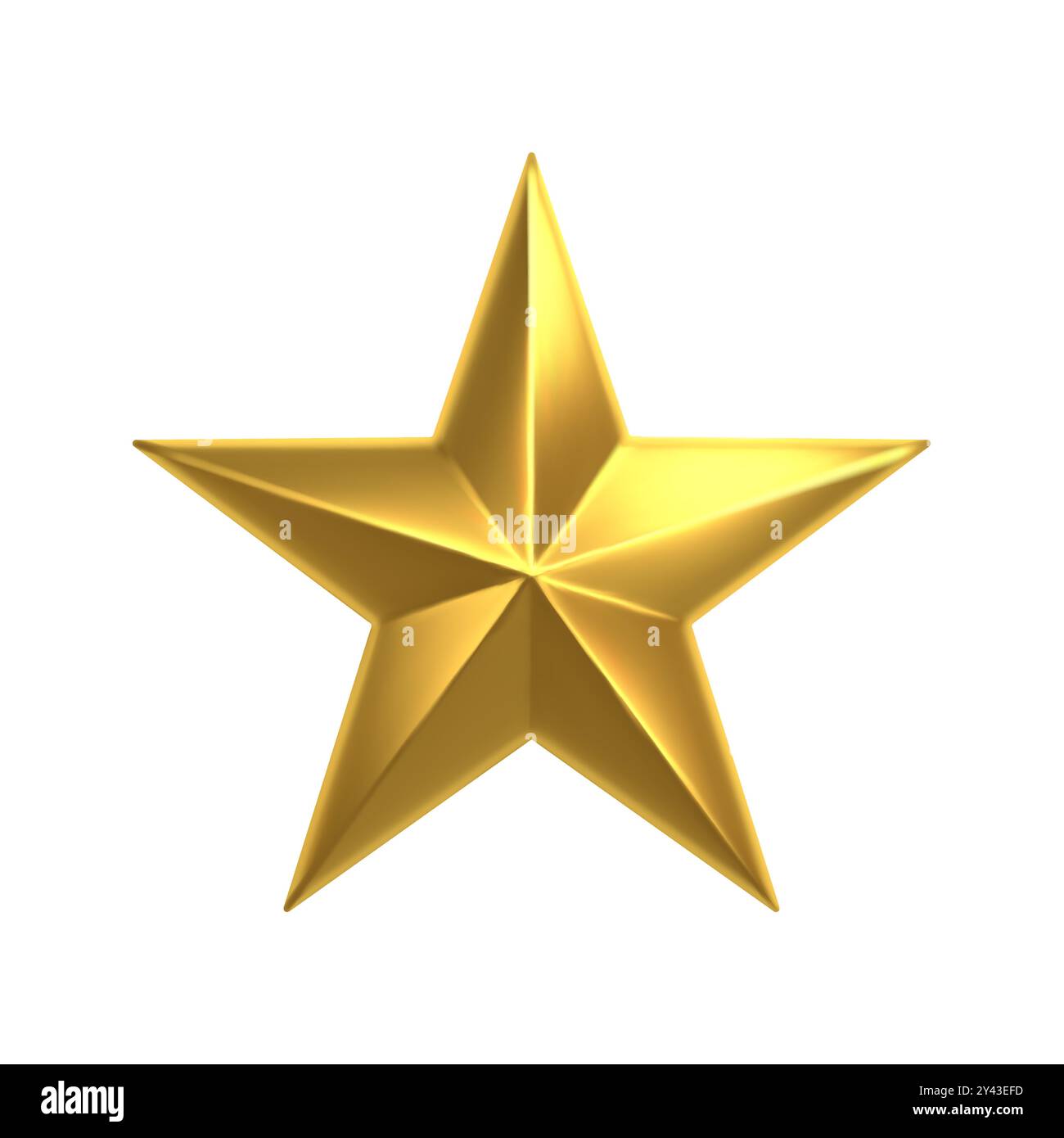 3D Golden star on white background Vector illustration Stock Vector ...