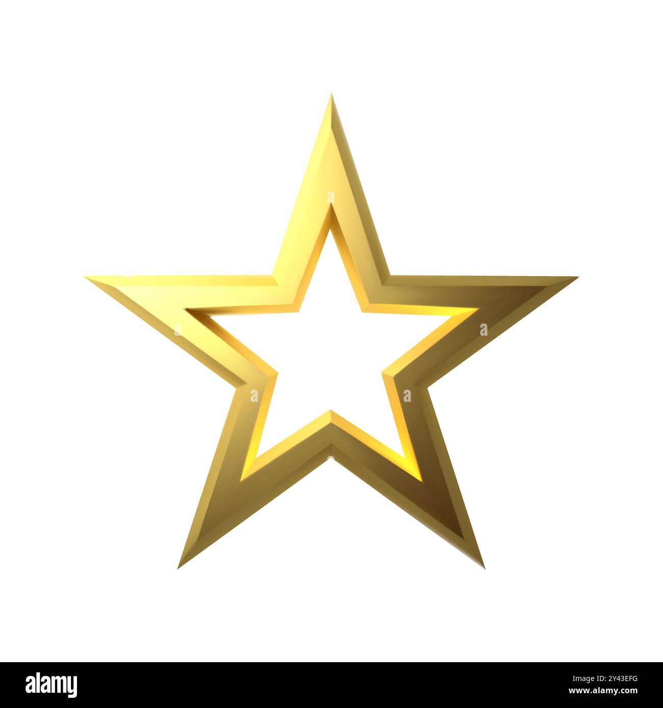 3D Golden star on white background Vector illustration Stock Vector ...