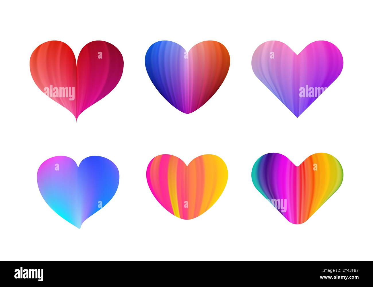 Colorful Heart Collection Stock Vector Image Art Alamy