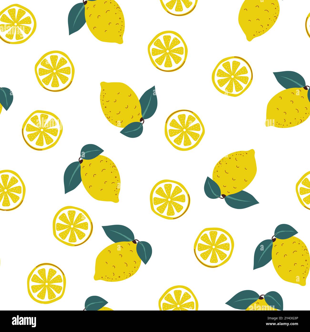 Lemons Seamless Pattern Isolated Vector Stock Vector Image & Art - Alamy