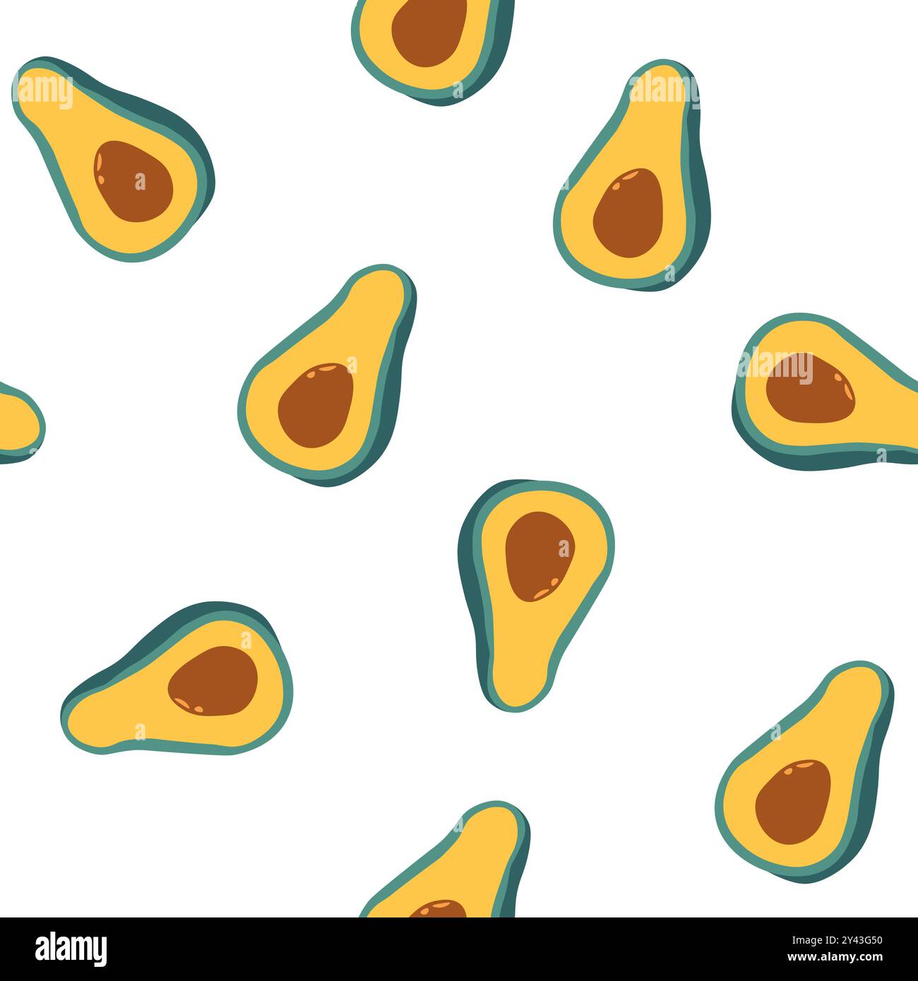 Avocado Seamless Pattern Isolated Vector Stock Vector Image & Art - Alamy