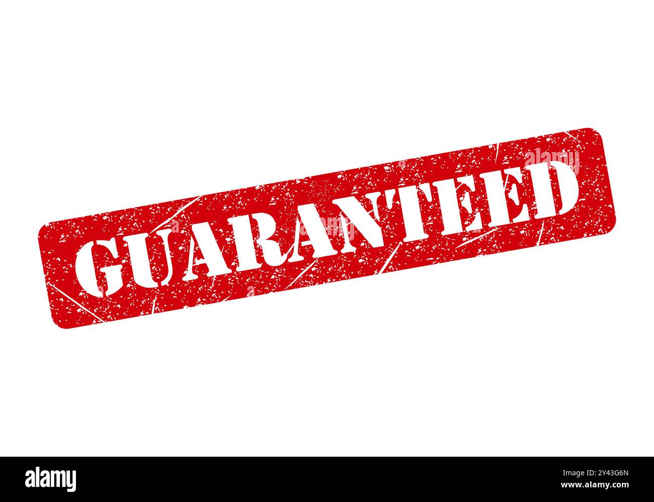 Guaranteed stamp symbol, label sticker sign button, text banner vector ...