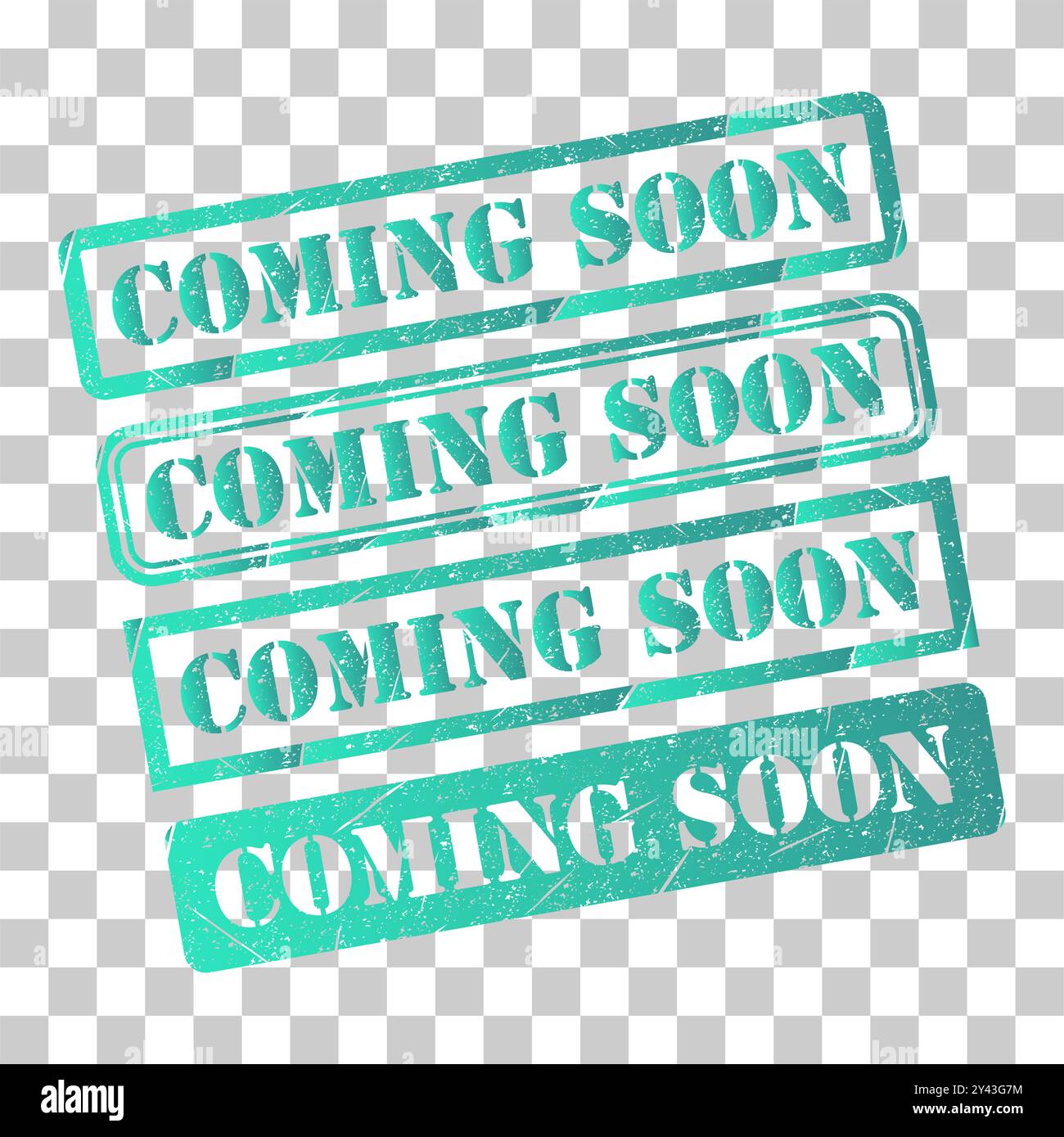 Set of coming soon stamp symbol, label sticker sign button, text banner ...