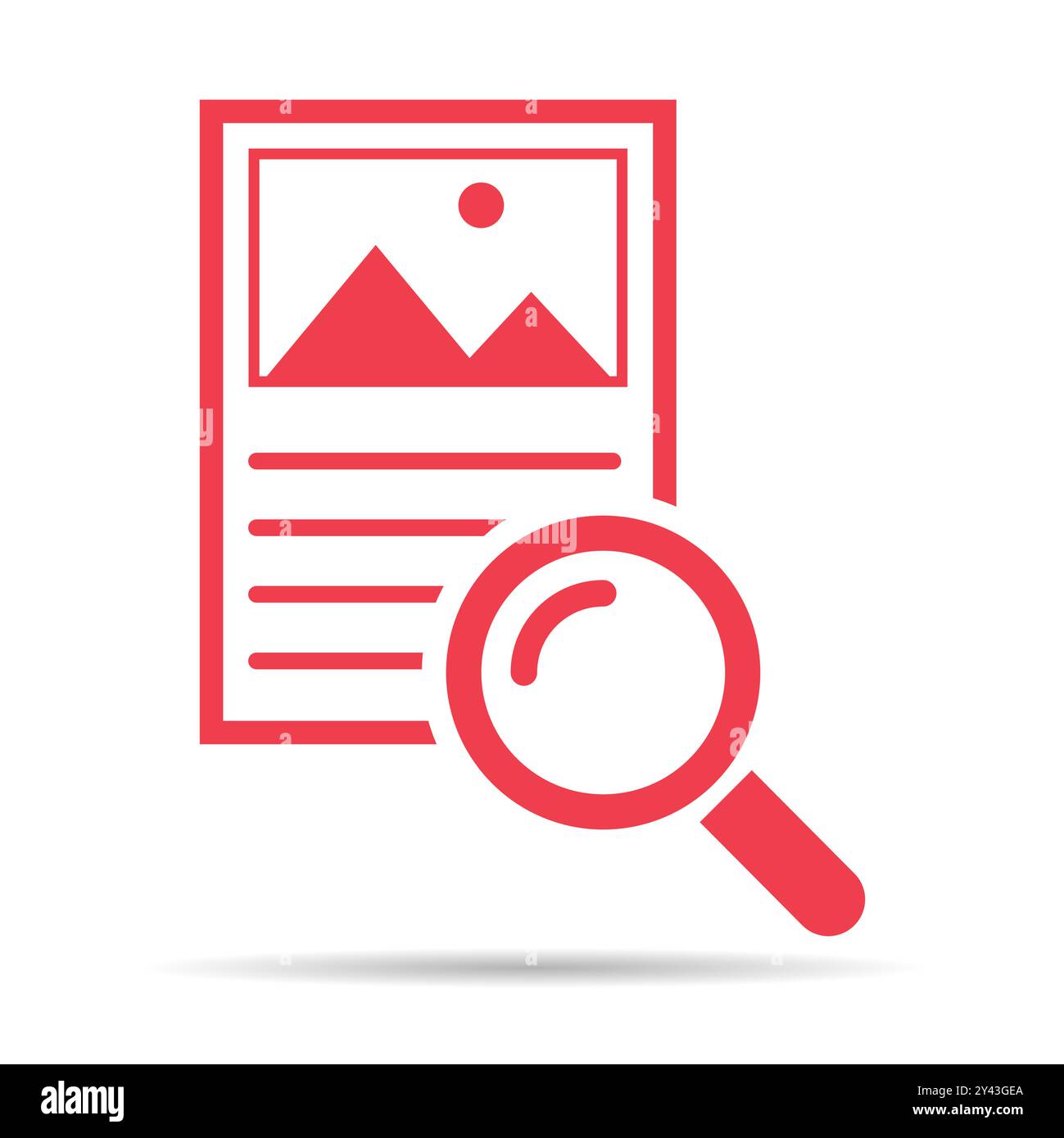Search result shadow icon, research data report sign, control analysis ...