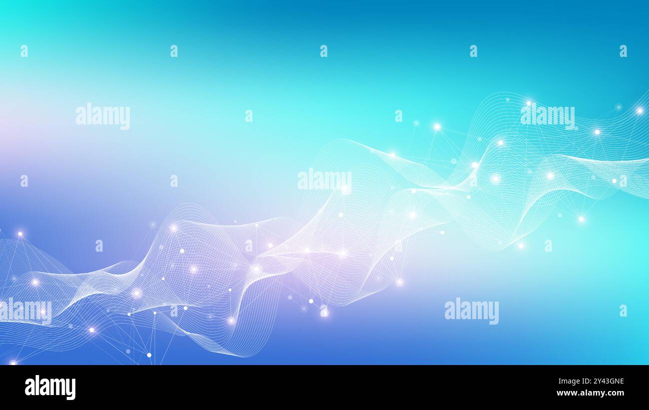 Plexus abstract digital background. Digital network connection banner ...