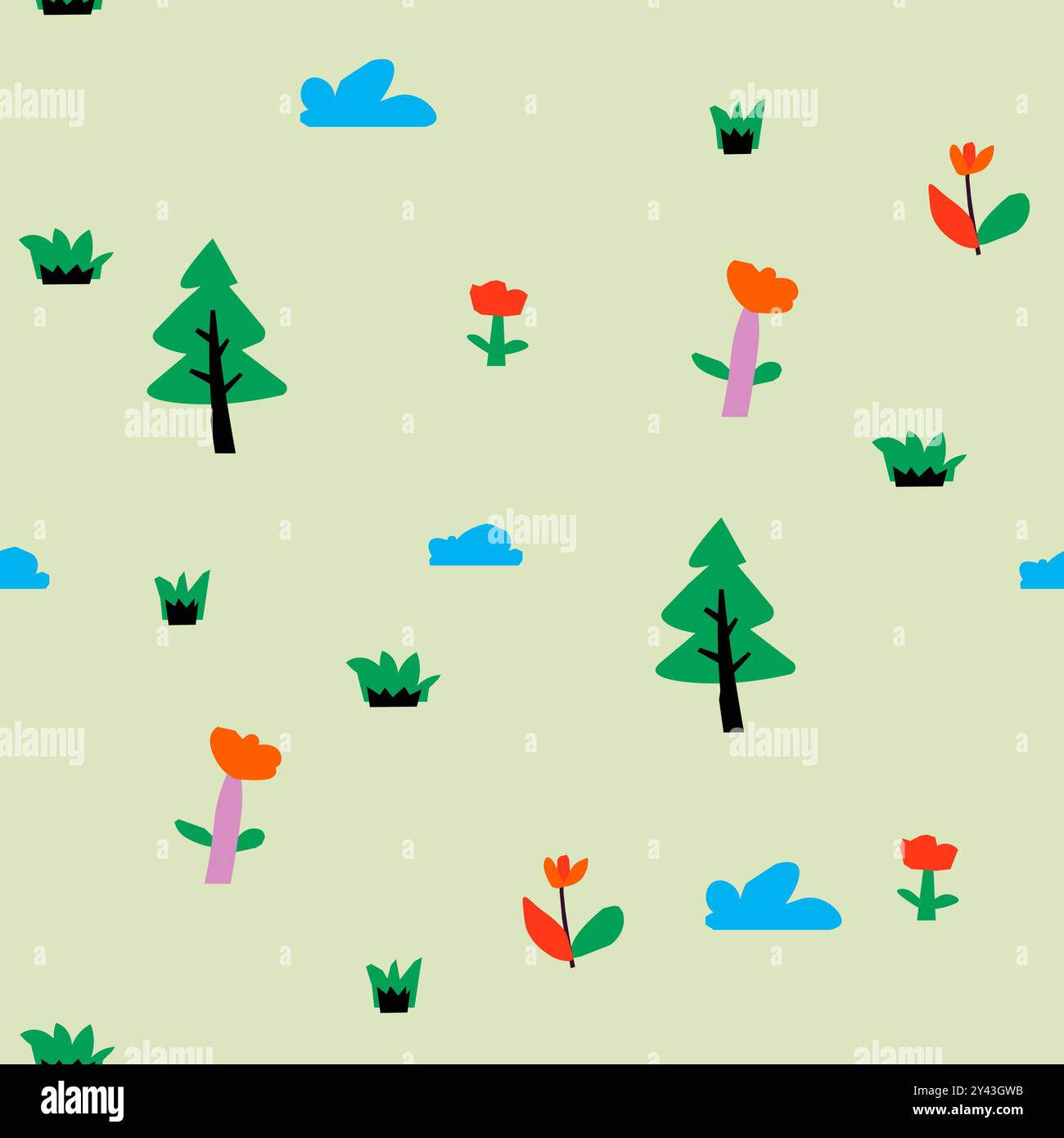 Minimal forest background Stock Vector Images - Alamy