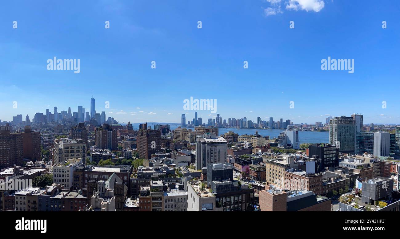 Aerial drone view midtown manhattan hi-res stock photography and images ...